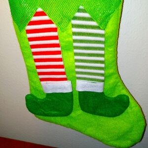 Elf Legs Christmas House Stocking